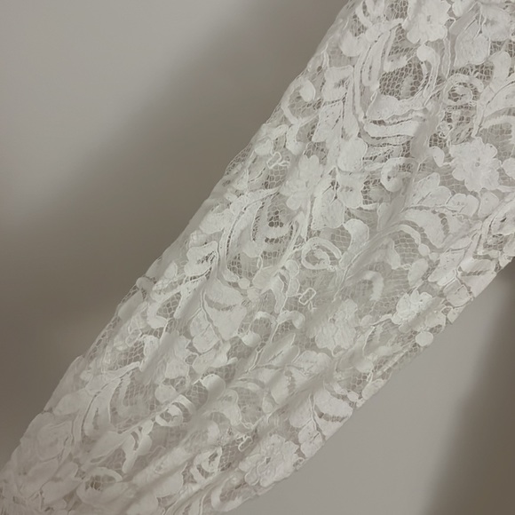 NWT LOVESHACKFANCY Alela cotton-blend corded lace mini dress - Picture 8 of 14